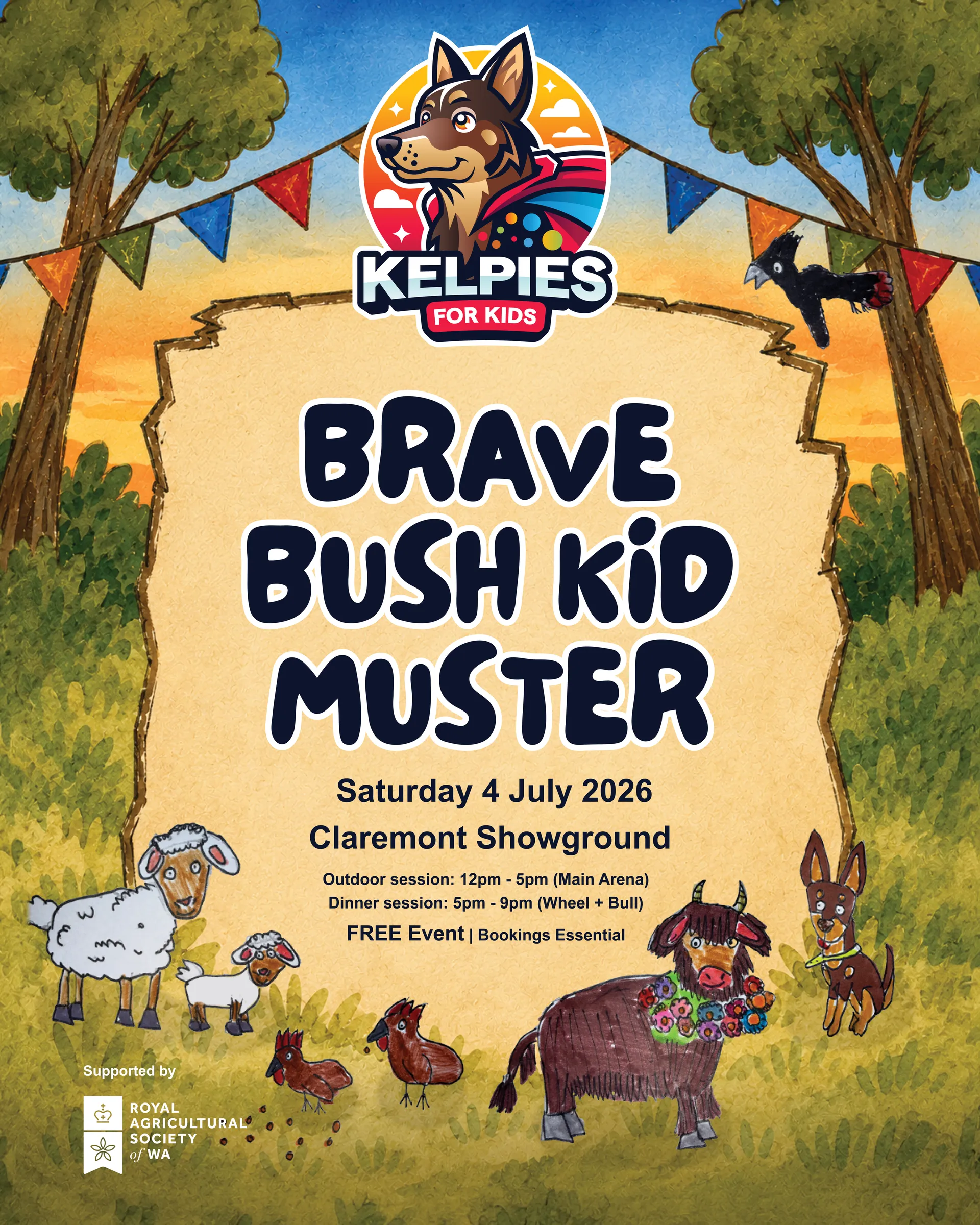 Brave Bush Kid Muster Event Invite