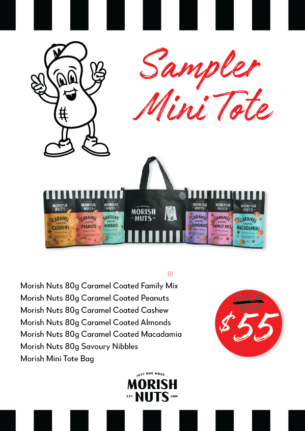 Morish Nuts Sampler Mini Tote Showbag