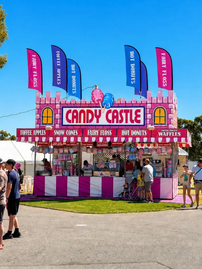 Candy castle vendors 