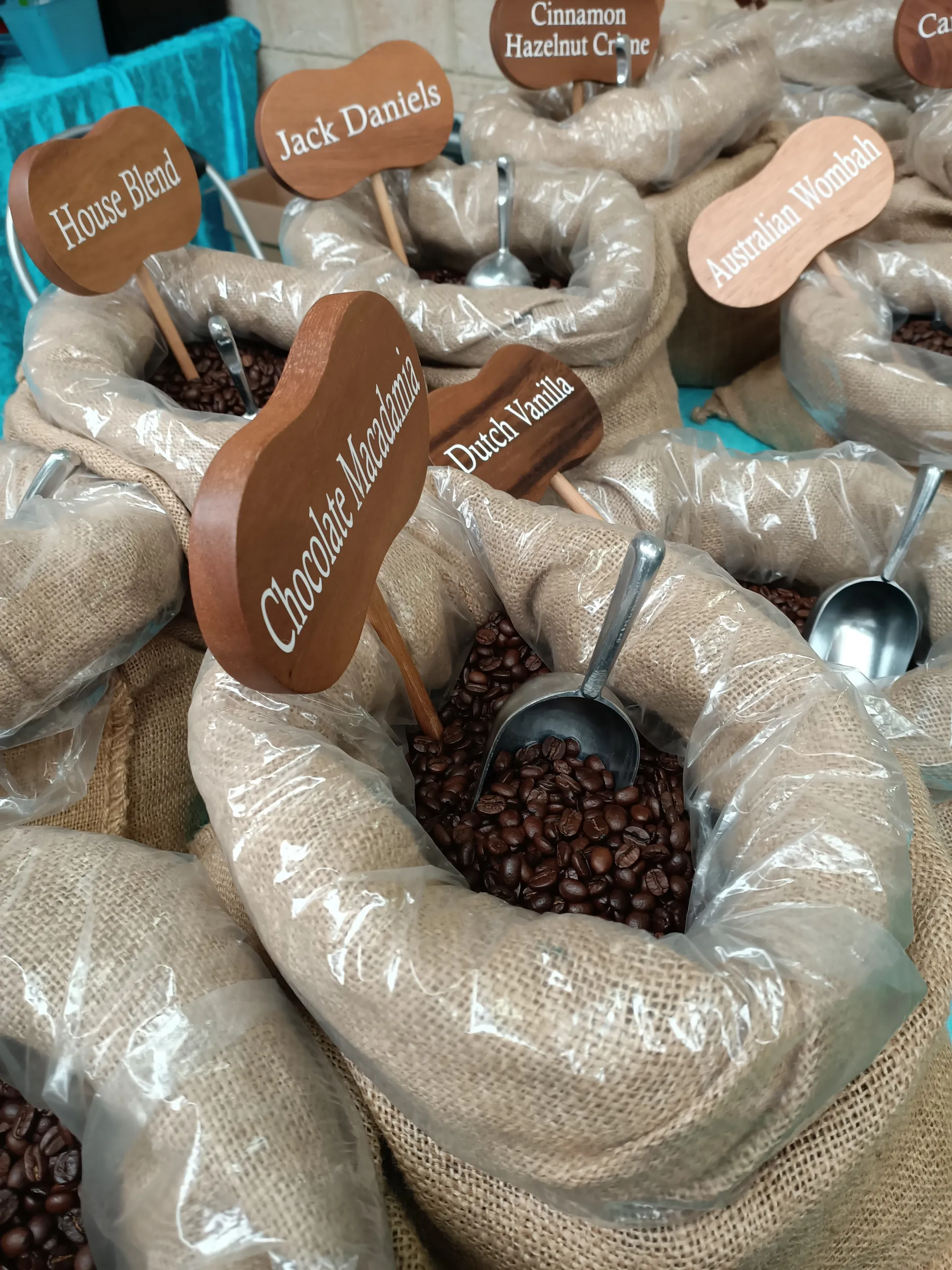 An assortment of coffee beans 
