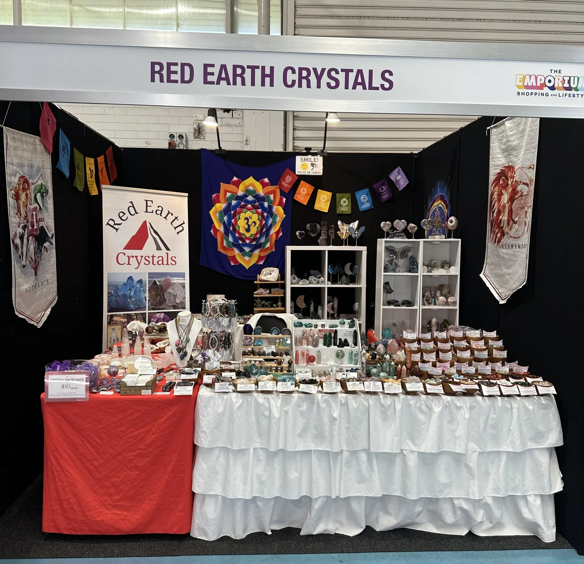 Red Earths Crystal stall
