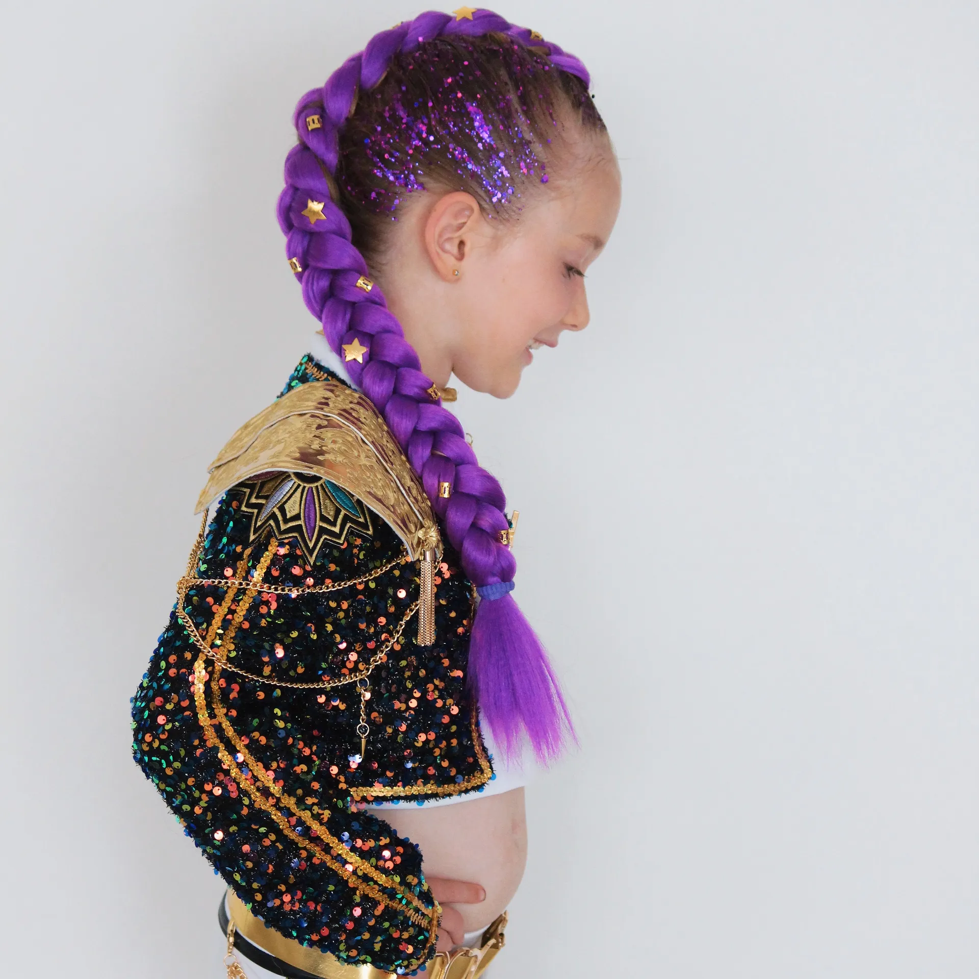 K Pop inspired extension plaited hair 