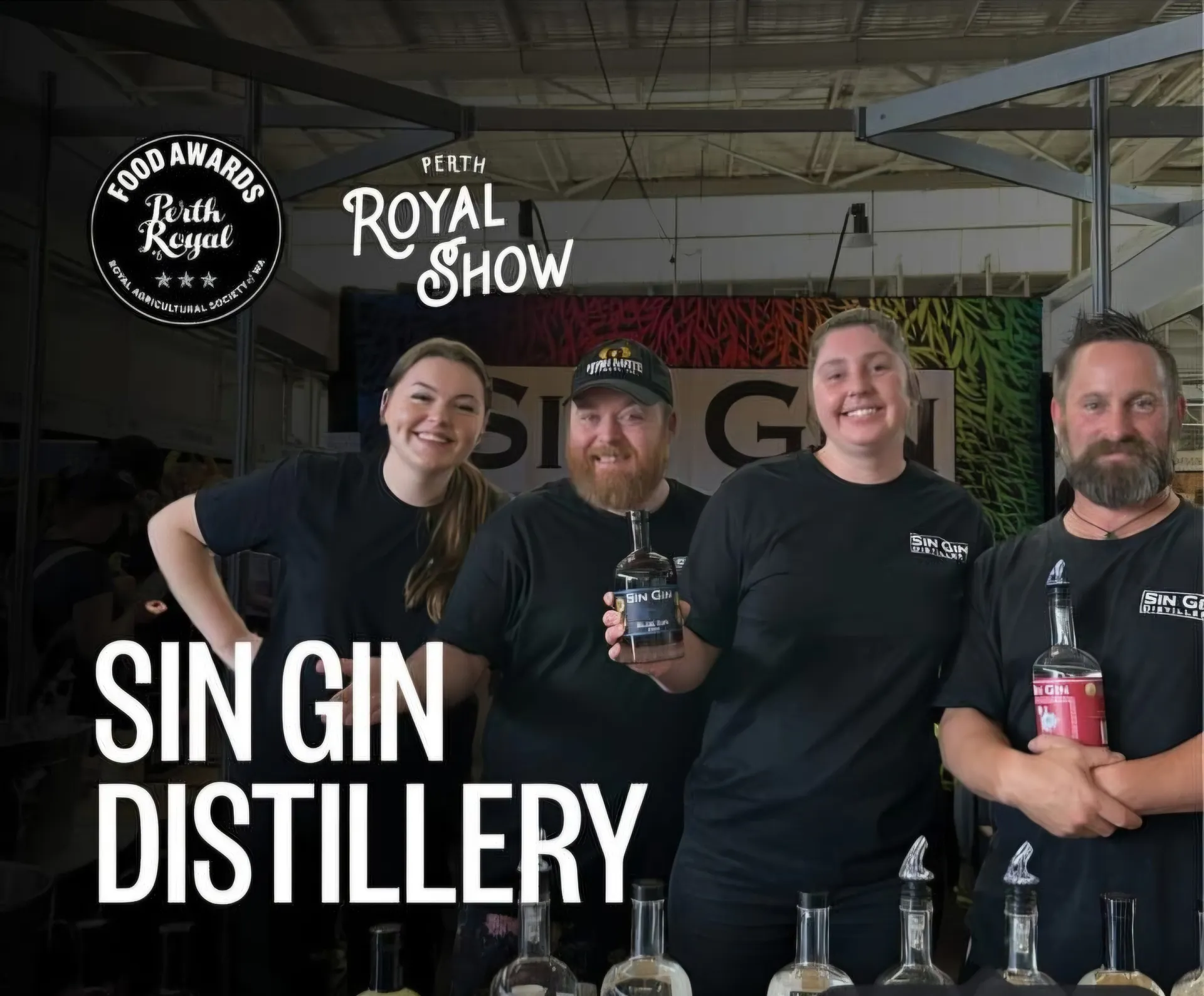 Sin Gin Distillery staff with their gin