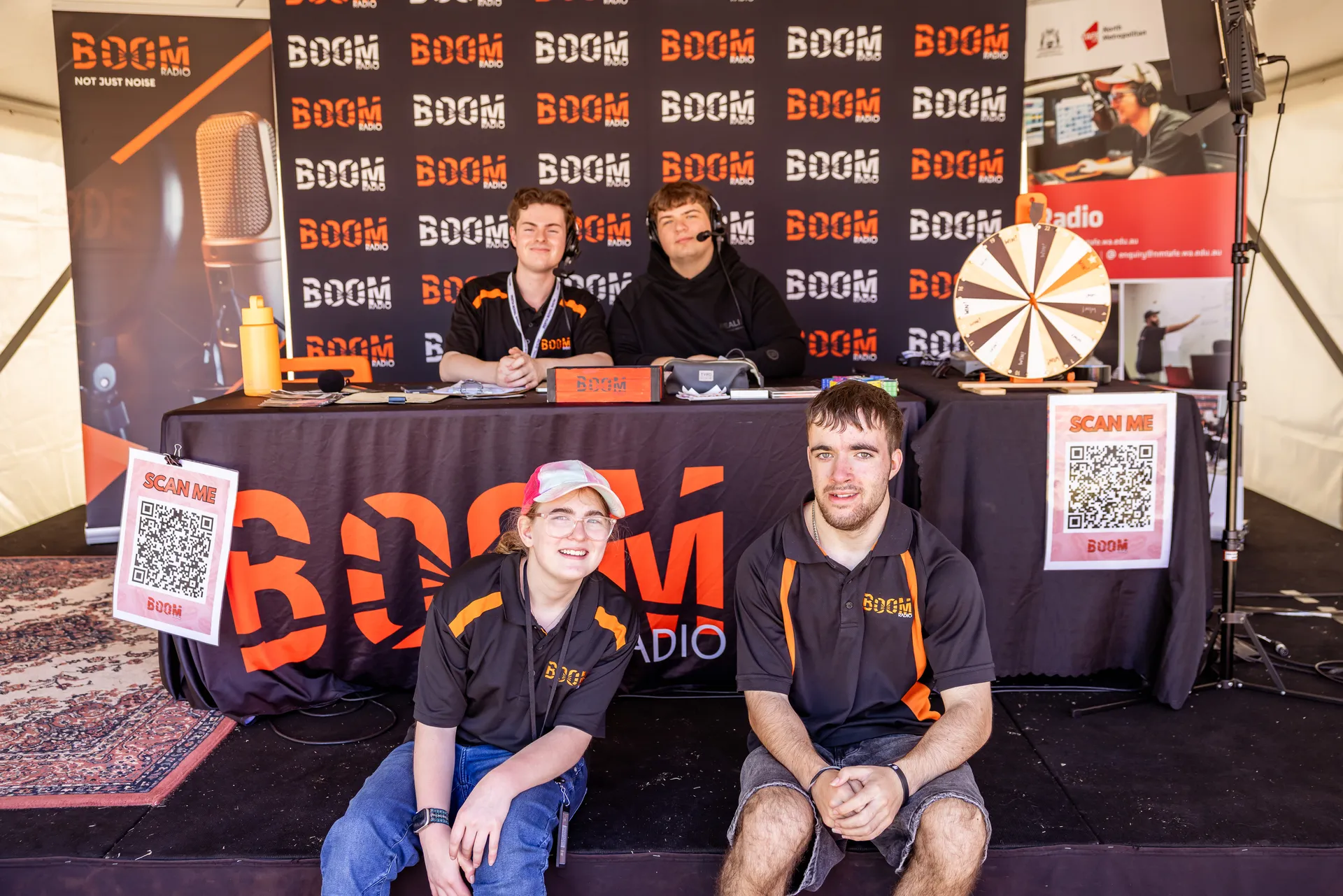 Boom Radio booth at the Perth Royal Show