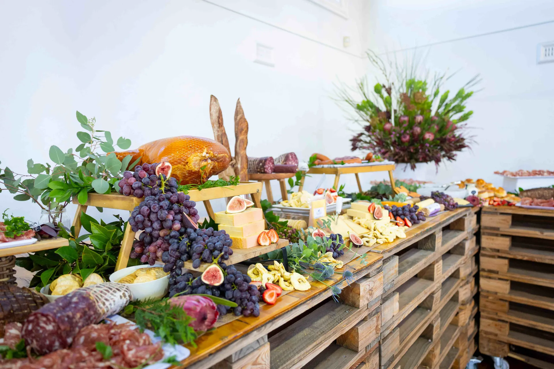 Gourmet food display with meats, cheeses, and fruit at the Perth Royal Food Awards.