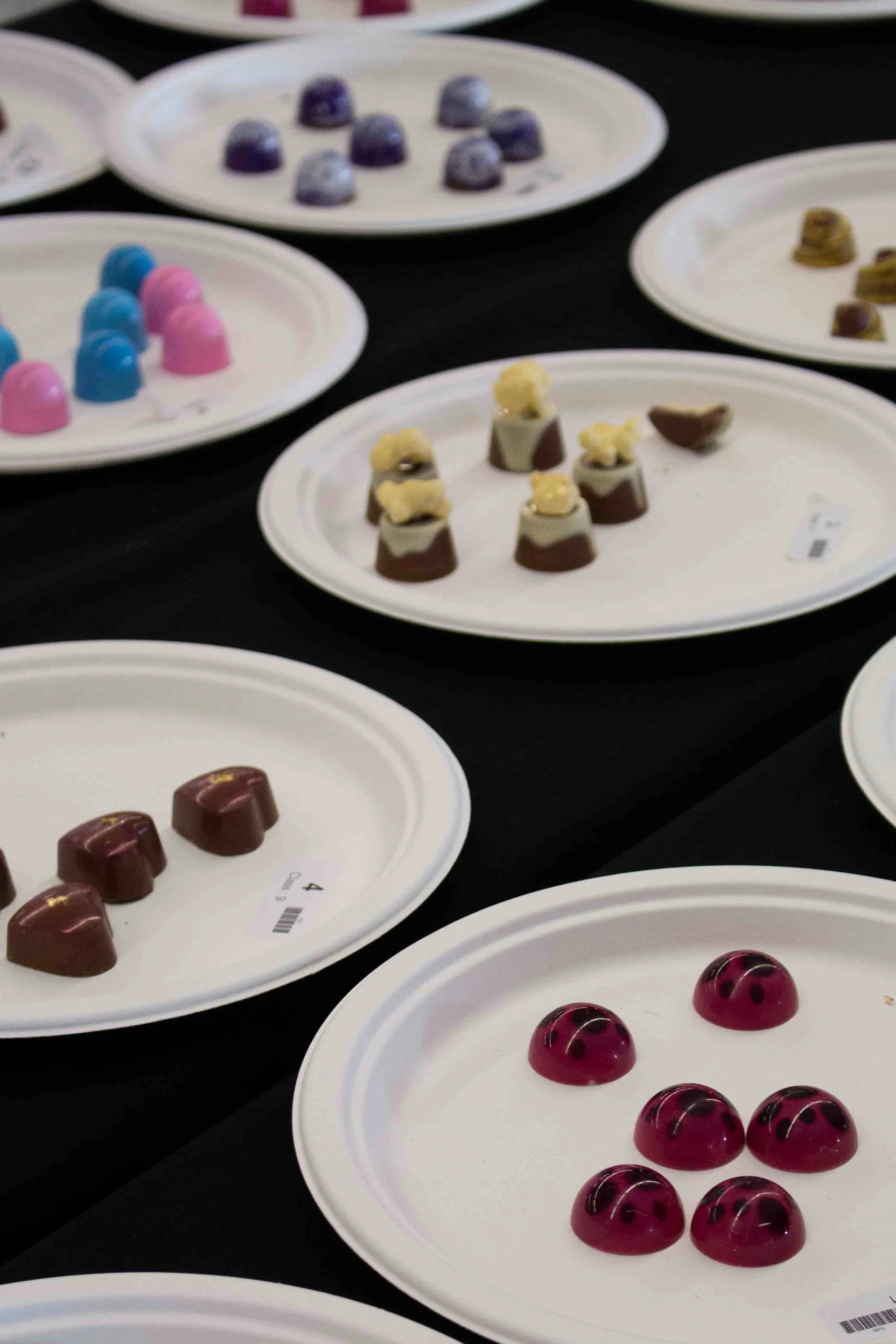 Judges evaluating chocolates at the Perth Royal Food Awards.