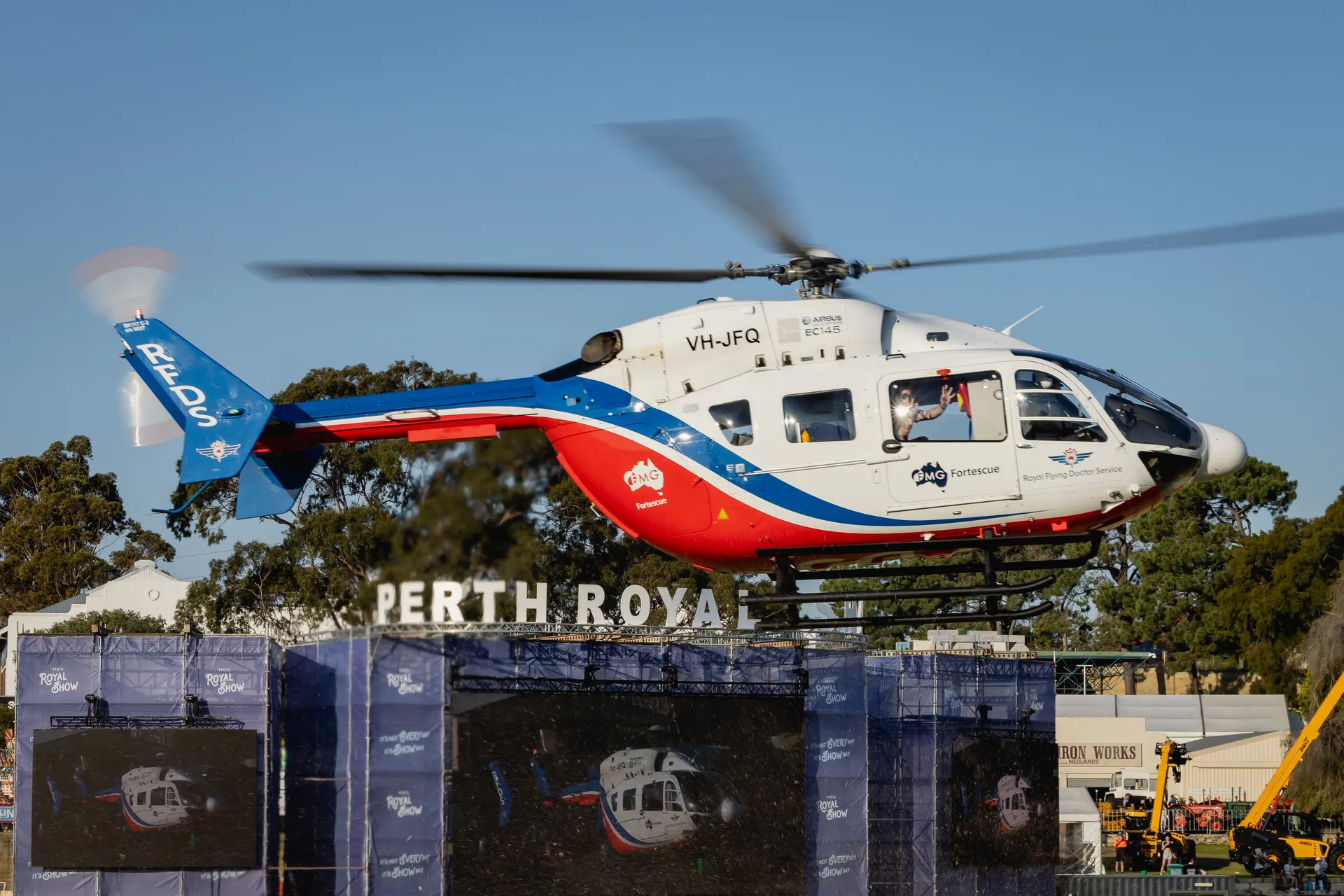 RFD WA Helicopter Landing at the Showground