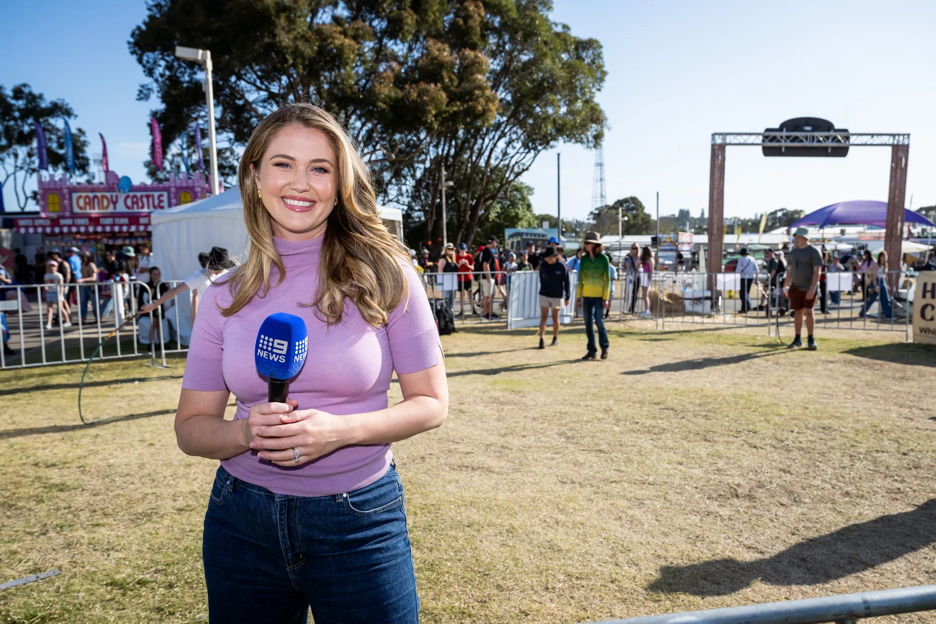 9News reporter at the Perth Royal Show