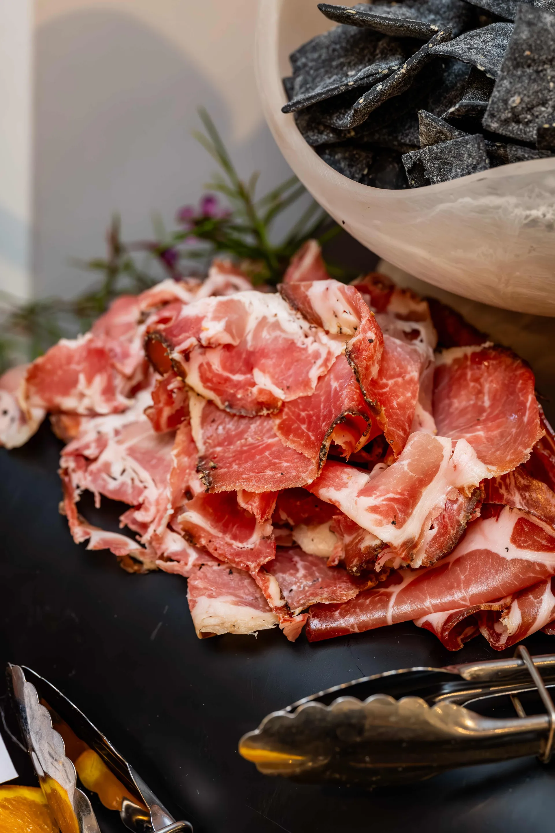 Sliced cured meats displayed at the Perth Royal Food Awards
