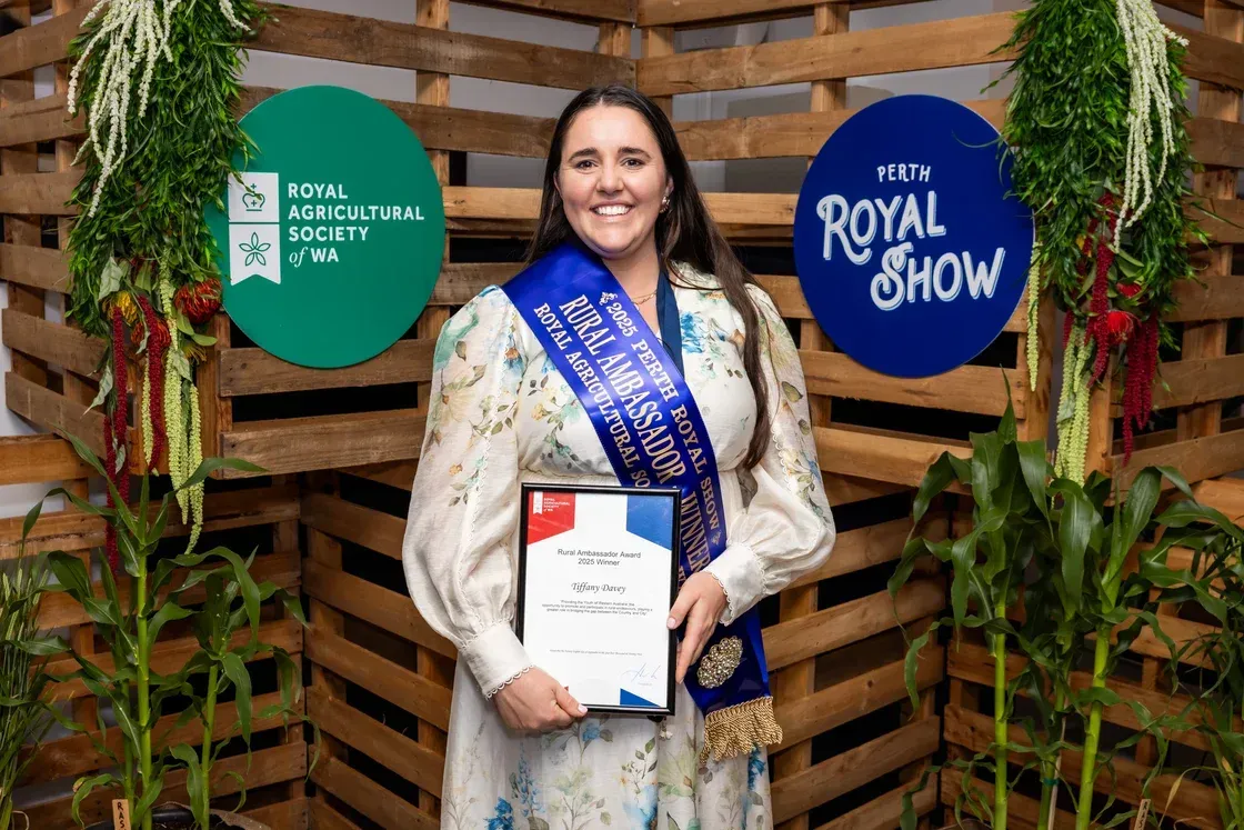 Tiffany Davey Crowned 2025 WA Rural Ambassador at Perth Royal Show