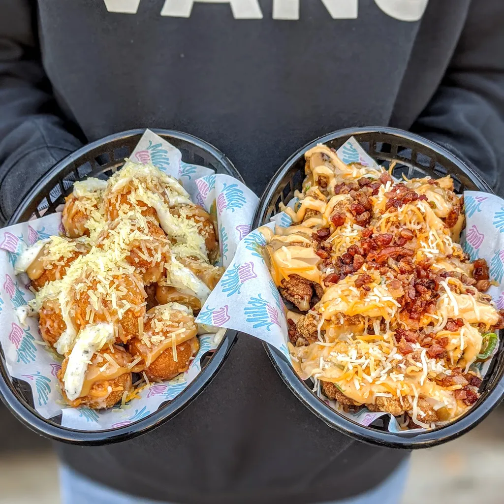 Chicken Wings and Arancini balls 