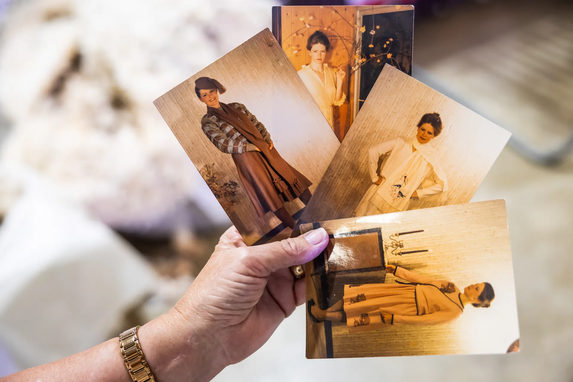 Vintage photographs showcasing historic wool fashion parade outfits.