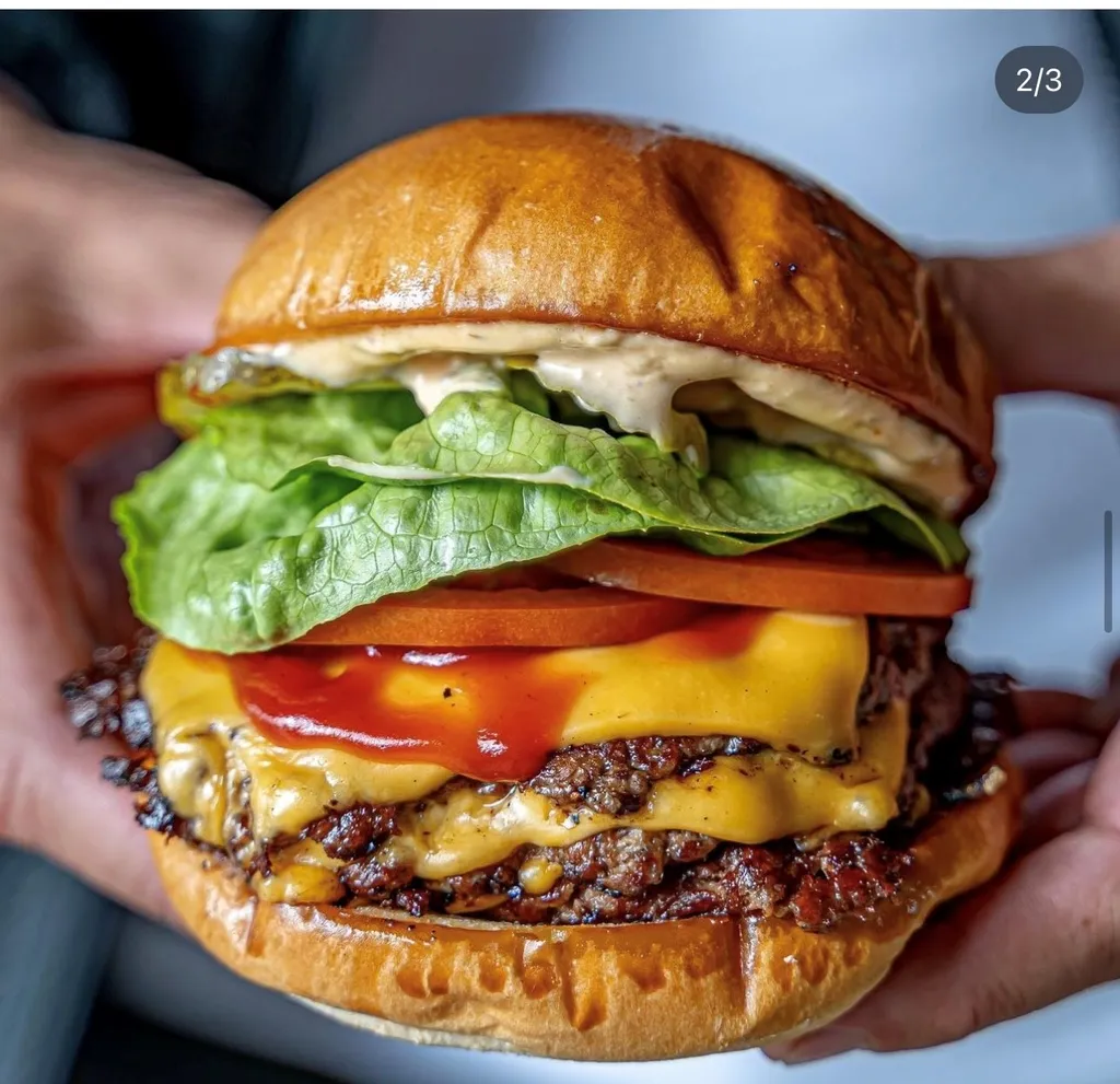 Double stacked burger 