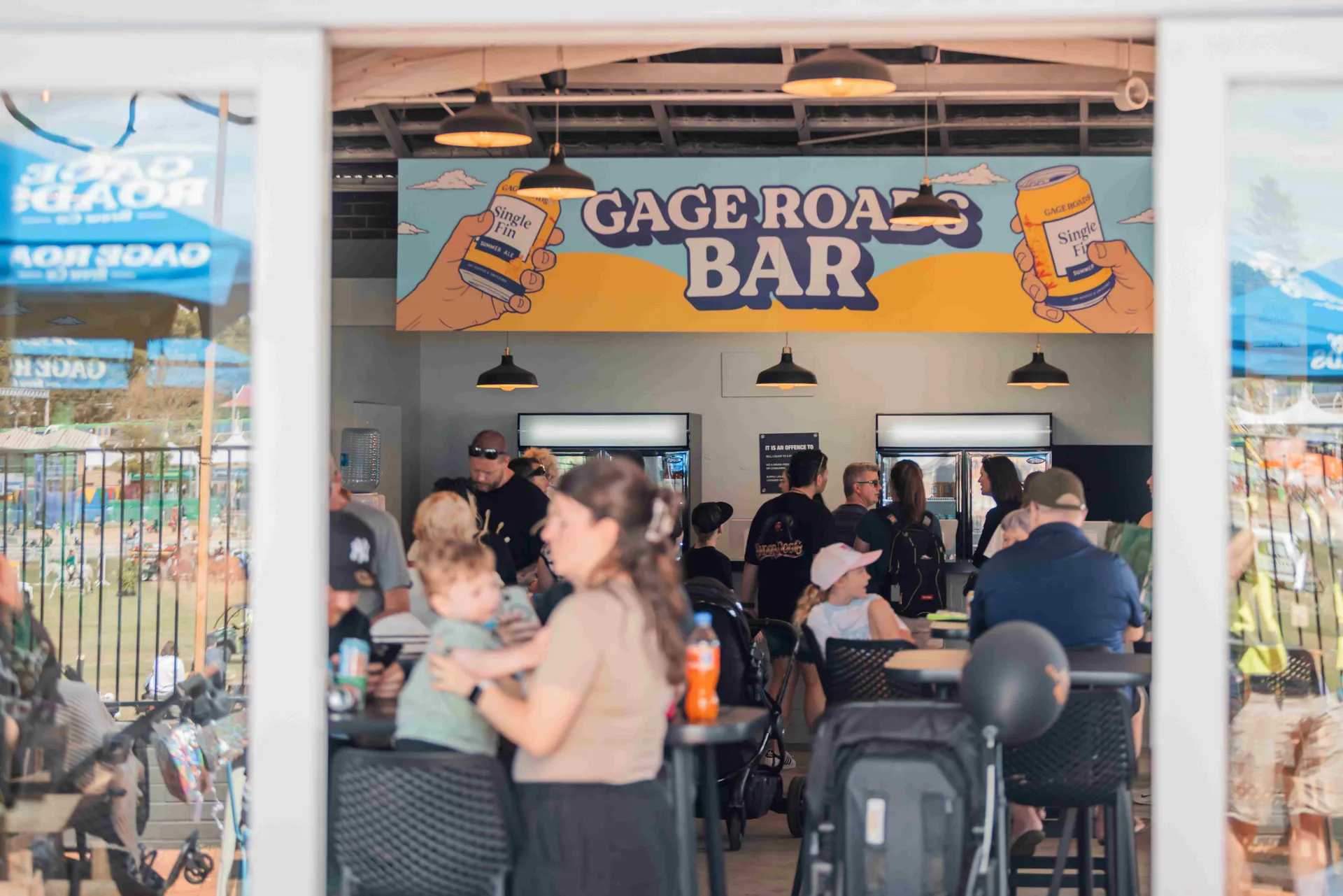 Visitors relaxing and dining at Gage Roads Bar at the Perth Royal Show.