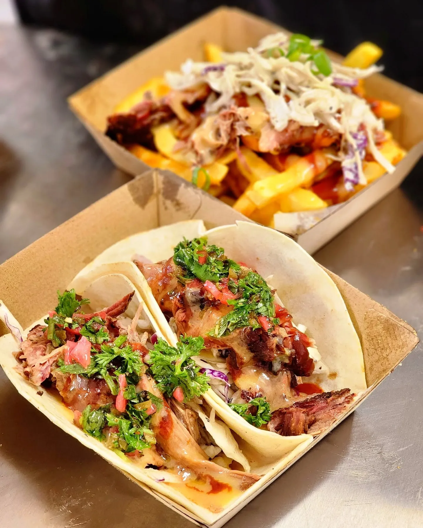 Tacos and loaded fries