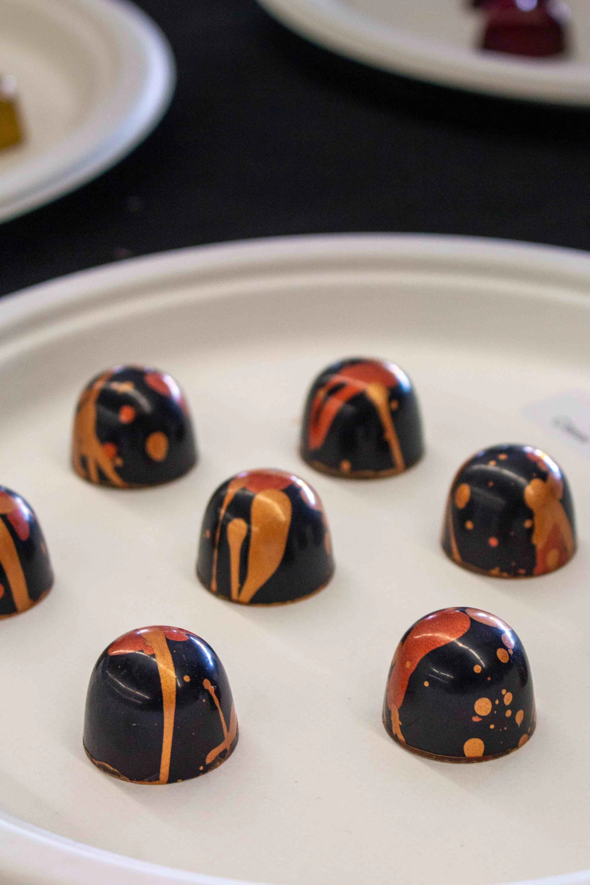 Judges evaluating chocolates at the Perth Royal Food Awards.