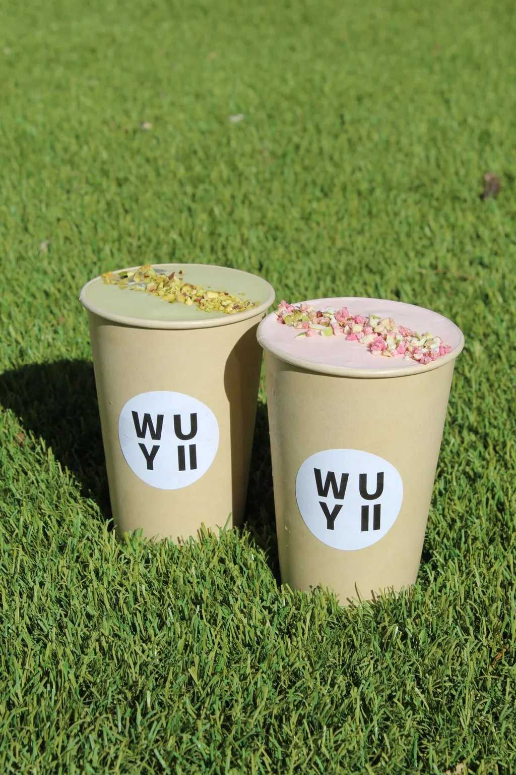 strawberry and pistachio matcha