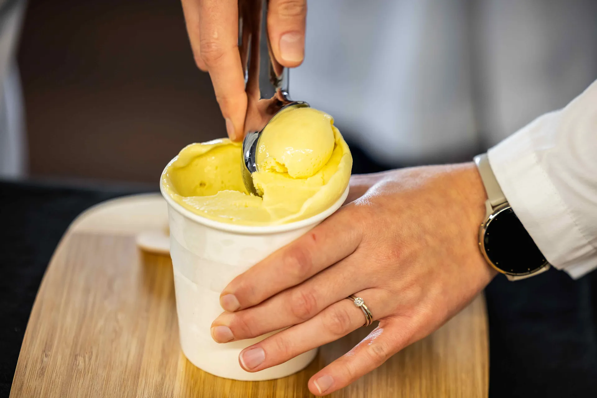 Dairy sample for judging at the Perth Royal Food Awards.