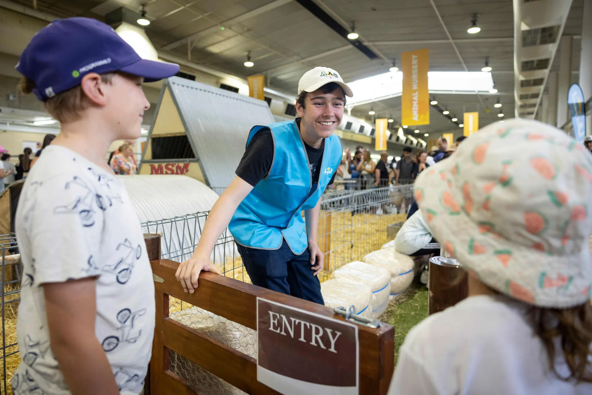 Volunteer at the animal nursery at the Perth Royal Show