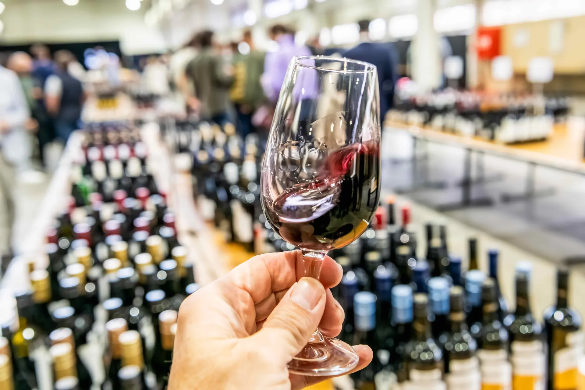Judges reviewing wine samples at the Perth Royal Food Awards.