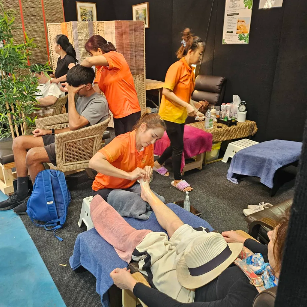 Ladies giving massage