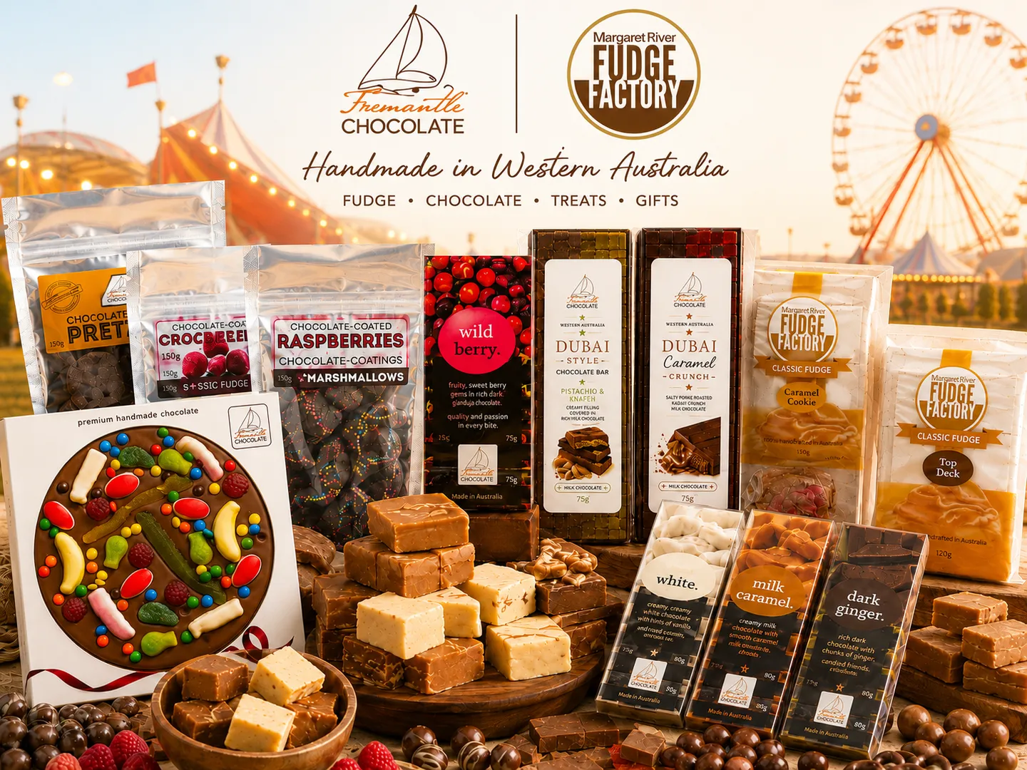 An Array of chocolates and Fudges